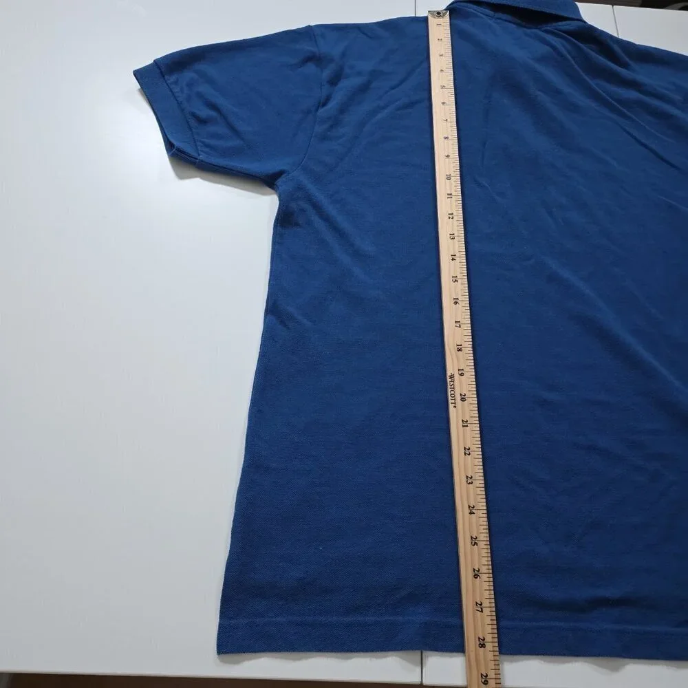 Ralph Lauren Polo T Shirt Mens XL Blue SS Buttons Preppy Cotton Casual Pony Boho